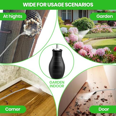 منفضة مسحوق غبار الزجاجة مع أنبوب معدني طويل قابل للتمديد 9 بوصة - 22.5 بوصة 8 أوقية موزع قضيب مسحوق للاستخدام المنزلي الداخلي in Kuwait