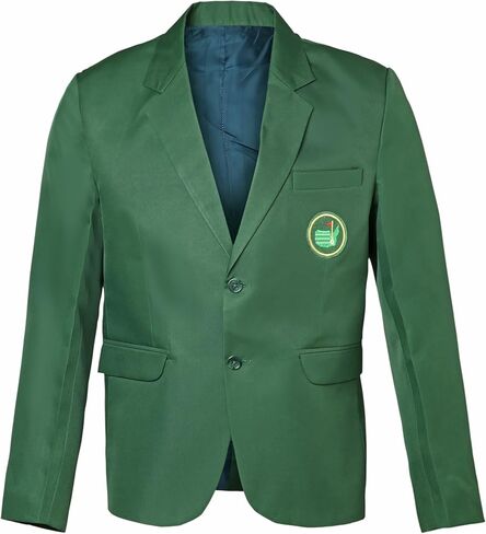 Rokees Mens Master Golf Tournament Green Blazer Coat Jacket | Green Sport Coat | Green Golf Blazer | Master Green Jacket in Kuwait