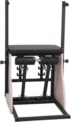 كرسي بيلاتيس من خشب البلوط، آلة إصلاح بيلاتيس مع أشرطة مقاومة ومقابض زنبركية قابلة للتعديل، مصلح الجسم المتوازن للاستخدام المنزلي وإعادة تأهيل التمارين الرياضية in Kuwait