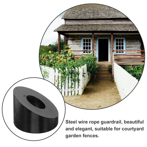 Garneck 4pcs Stainless Steel Angle Beveled Wire Rope Washers for Cable Railing Deck and Stair Posts Curved Surface Washers for Metal Fittings Easy DIY Installation Accessories in Kuwait