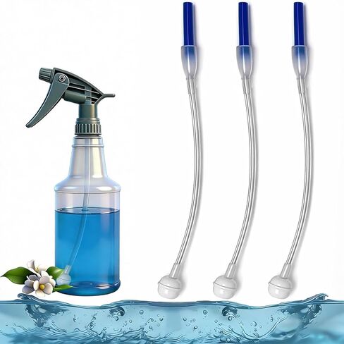 Tilted 360 Spray Bottle Adapter, 6 Pack Bulk Universal Tilted Spray Bottle Adapter with Weighted Ball, Reusable Tube for Commercial Cleaning Auto Detailing in Saudi Arabia