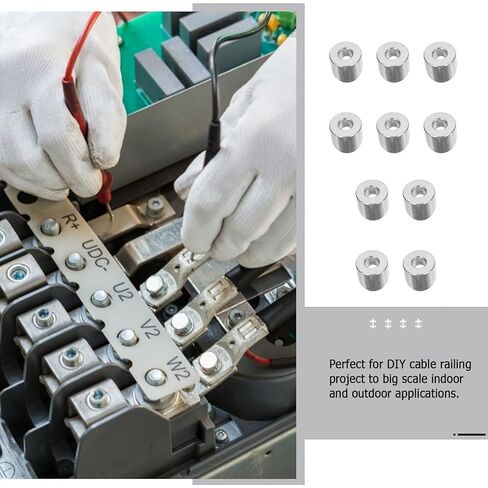 Garneck 10pcs Stainless Steel Angle Beveled Washers Cable Railing Kit for Deck Stair Railings Wire Washers Suitable for Indoor Outdoor in Kuwait