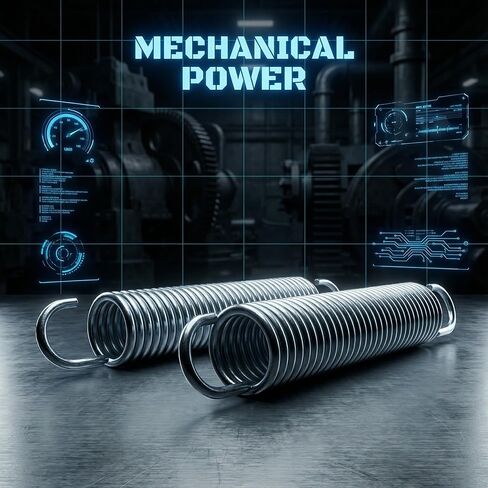 5-1/2 Inch 9625 Mechanical Extension Springs with Hook Ends, Rocking Horse Springs, Rocking Horse Spring Loaded, for Appliances, Automotive, Marine Vessels, Toys, Tools, Machinery, 2 Pack in Kuwait