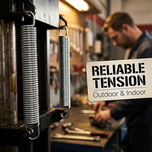 5-1/2 Inch 9625 Mechanical Extension Springs with Hook Ends, Rocking Horse Springs, Rocking Horse Spring Loaded, for Appliances, Automotive, Marine Vessels, Toys, Tools, Machinery, 2 Pack in Kuwait