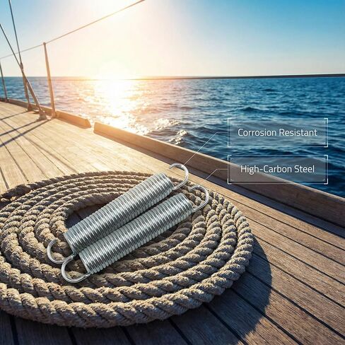 5-1/2 Inch 9625 Mechanical Extension Springs with Hook Ends, Rocking Horse Springs, Rocking Horse Spring Loaded, for Appliances, Automotive, Marine Vessels, Toys, Tools, Machinery, 2 Pack in Kuwait