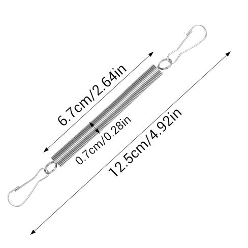 10 Pcs Extension Spring, Stainless Steel Spring with 2 Clips to Hold Rabbit Water Dispenser Drinking Bottle, Small Springs for Feeding or Watering Small Animals, Can Be Used Alone or in Combination in Kuwait