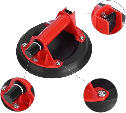 8 Inch Vacuum Suction Cup for Lifting Glass, Manual Pump Handle with Non Finish, Rustproof Plastic Material, Load 100kg in Saudi Arabia