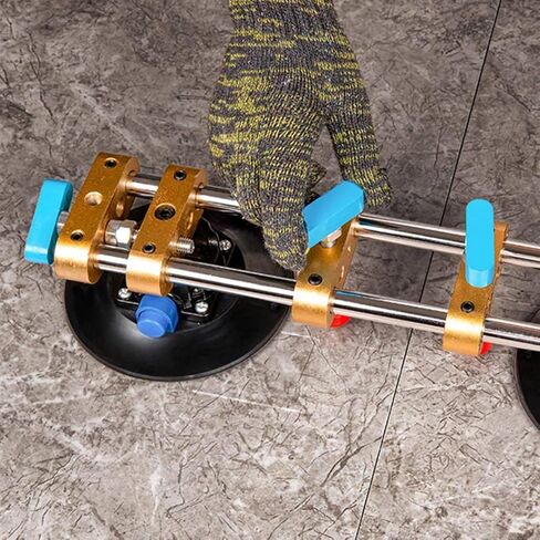 Adjustable Suction Cups, Heavy Duty Dual Vacuum Suction Cup Glass Lifter with Curved Pads, Strength Handheld Stone Handling Tool, Right Angle,Plane in Saudi Arabia