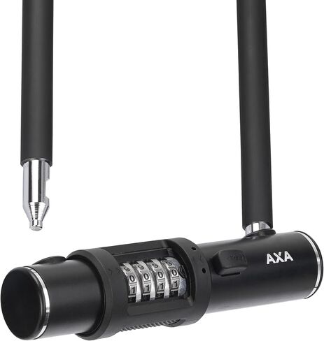 AXA Combo 8 Bike U-Lock, Anti-Theft Security with 4-Digit Resettable Combo Code, 12mm Hardened Steel, Ideal for Scooters, Road & Mountain Bikes in Kuwait