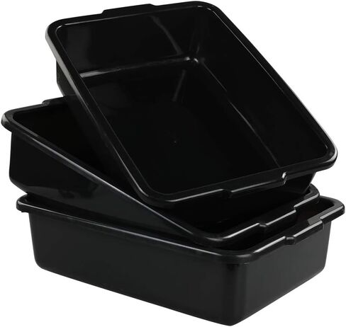 Black Commercial Plastic Bus Box, Bus Tub, Set of 3 in Kuwait