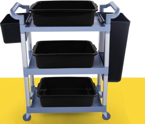 Black Commercial Plastic Bus Box, Bus Tub, Set of 3 in Kuwait