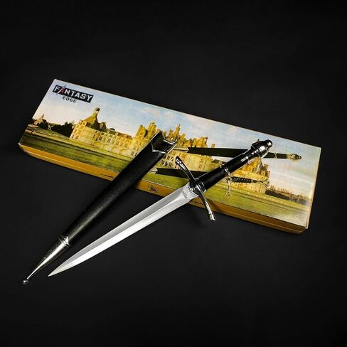 خنجر القرون الوسطى مقاس 14 بوصة. سيف قصير تاريخي مع غمد. للتجميع والهدايا والتمثيل في معرض عصر النهضة in Kuwait