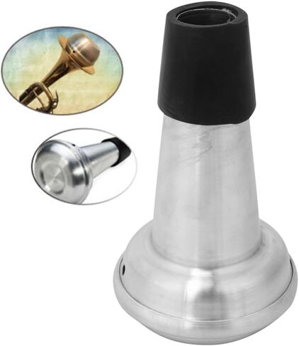 Aluminum Trumpet Straight Mute - Pocket Practice Mute Silencer 110mm Brass Instrument Silencer for Quiet Training in Kuwait