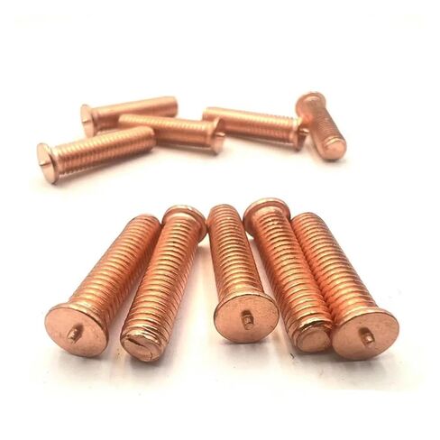 Welding Studs, 2/50pc M3-M10 Carbon Steel Copper Plated Stud Weld Spot Welding(70mm,10pcs M4) in Saudi Arabia