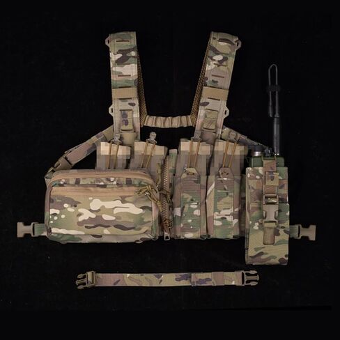 Tactical Chest Rig for Mens, VE-96 Lightweight MOLLE Tactical Vest Attachment, Open-style Tactical Chest Rig in Saudi Arabia