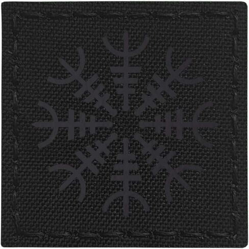 IR 2x2 Blackout Aegishjalmur Helm of Awe Viking Norse Heathen Aegishjalmr IFF Tactical Morale Hook Patch in Kuwait