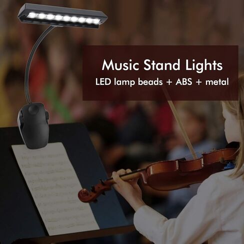 Super Bright Music Stand Light, Eye Caring Clip on Piano Light, USB Rechargeable, Long Lasting up to 1000 Hrs, for The Piano, Sheet Music, Guitar in Saudi Arabia