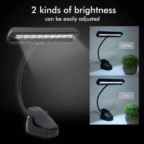 Super Bright Music Stand Light, Eye Caring Clip on Piano Light, USB Rechargeable, Long Lasting up to 1000 Hrs, for The Piano, Sheet Music, Guitar in Saudi Arabia