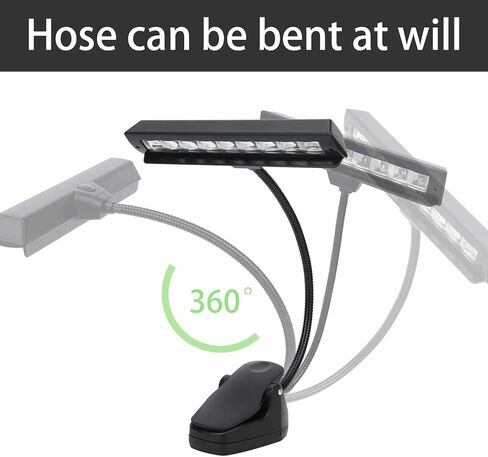 Super Bright Music Stand Light, Eye Caring Clip on Piano Light, USB Rechargeable, Long Lasting up to 1000 Hrs, for The Piano, Sheet Music, Guitar in Saudi Arabia