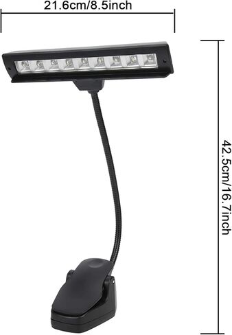 Super Bright Music Stand Light, Eye Caring Clip on Piano Light, USB Rechargeable, Long Lasting up to 1000 Hrs, for The Piano, Sheet Music, Guitar in Saudi Arabia