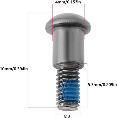 ECSiNG 12 قطعة من مسامير الكتف ذات الرأس السداسي الفضي من ECSiNG برغي محور M3 متوافق مع المحور SCX10 AR44 متوافق مع Capra F9 M3x4x10mm in Saudi Arabia