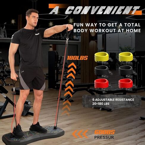 لوح رفع، معدات تمارين منزلية 25 في 1 مع عجلة آب رولر، قضيب دفع، نظام صالة الألعاب الرياضية المنزلية للرجال والنساء لتدريب القوة الأساسية وتمارين البطن، أفضل خيار لهدية عيد الأب in Kuwait