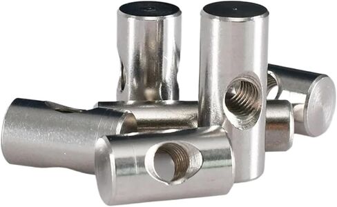 Barrel nut, Embedded Furniture Hammer Insert Nut M4M5M6 Cylindrical Metric Thread Woodworking Stainless Steel Dowel Pin Nuts(M6x12 (10Pcs)) in Saudi Arabia