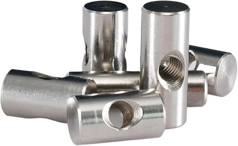 Barrel nut, Embedded Furniture Hammer Insert Nut M4M5M6 Cylindrical Metric Thread Woodworking Stainless Steel Dowel Pin Nuts(M6x12 (10Pcs)) in Saudi Arabia