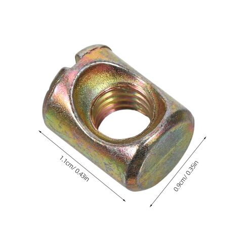 Garneck 50pcs Spring Barrel Nuts with Slotted Cross Dowels for Furniture Fastening Replacement Screws for Beds Cribs Chairs Hammer Head Nuts for Secure Bed Frame in Kuwait