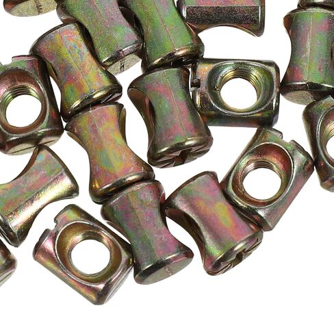Garneck 50pcs Spring Barrel Nuts with Slotted Cross Dowels for Furniture Fastening Replacement Screws for Beds Cribs Chairs Hammer Head Nuts for Secure Bed Frame in Kuwait