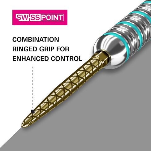 Target Darts Swiss Points, Diamond Pro Swiss Point Dart Tips (3 Pack Set of Tips) 40MM, Gold | Change Dart Points, Professional Darts Accessories in Saudi Arabia