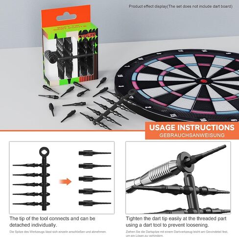 CyeeLife Fit Point Plus Tip | Soft Tip Dart Points | 2BA Thread | Dart Accessory | 50 Count in Kuwait