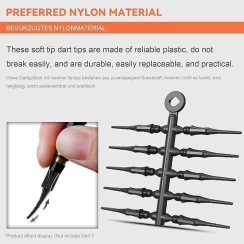 CyeeLife Fit Point Plus Tip | Soft Tip Dart Points | 2BA Thread | Dart Accessory | 50 Count in Kuwait