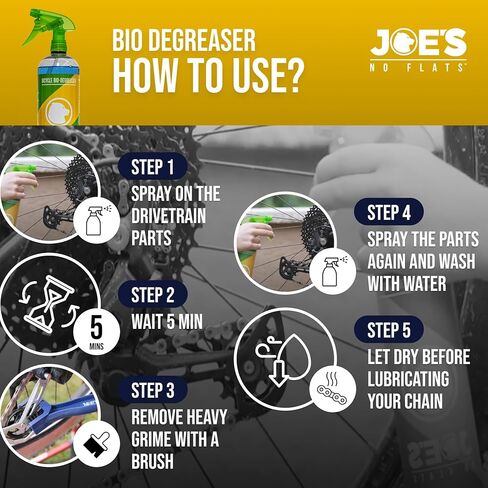 JOE'S NO FLATS Bio Degreaser 34oz - Bicycle Chain Cleaner and Drivetrain Degreaser Spray in Saudi Arabia