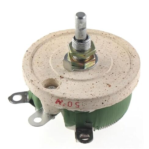 BC1 50W High Power Rotary Rheostat, Wire Wound Disc Resistor, Variable Sliding Adjustment, Green and White, Industrial Grade Electronic Component in Saudi Arabia