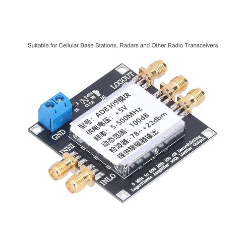 Eujgoov 16mA Logarithmic Amplifier Module, 100 DB Amplifier Board 5MHZ-500MHZ for FSK PSK Demodulation Reception for Phase Detection, SMA Female Interface, Cellular Base Stations in Saudi Arabia