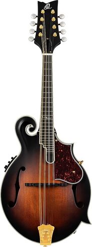 Ortega Guitars, 8-String F-Style Series All Solid Acoustic-Electric Mandolin w/Bag, Right, Gold (RMFE100AVO) in Saudi Arabia
