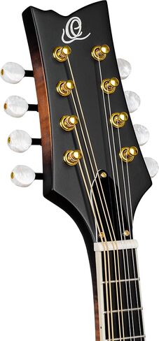 Ortega Guitars, 8-String F-Style Series All Solid Acoustic-Electric Mandolin w/Bag, Right, Gold (RMFE100AVO) in Saudi Arabia