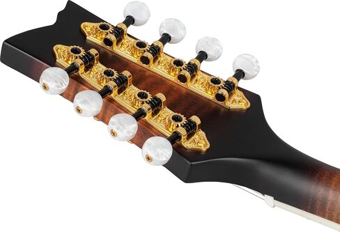 Ortega Guitars, 8-String F-Style Series All Solid Acoustic-Electric Mandolin w/Bag, Right, Gold (RMFE100AVO) in Saudi Arabia