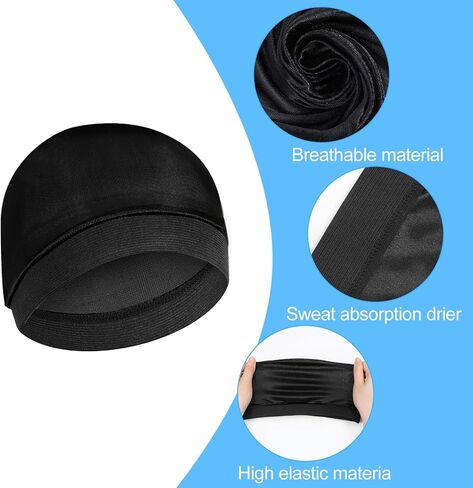 4 Pcs Kids Satin Wave Caps Set, Breathable Elastic Kids Durags for Boys, Multicolor Skull Caps for Boys and Girls for Sleeping Sports Everyday Wear in Saudi Arabia