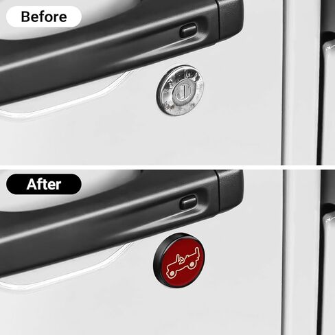 3PCS Strong Magnetic Keyhole Covers for Jeep Wrangler JL JLU&Gladiator JT 2018-2024 2025,Door Lock Cover for Jeep Wrangler&Gladiator Accessories,Keyhole Protection(Black) in Kuwait