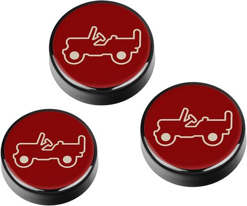 3PCS Strong Magnetic Keyhole Covers for Jeep Wrangler JL JLU&Gladiator JT 2018-2024 2025,Door Lock Cover for Jeep Wrangler&Gladiator Accessories,Keyhole Protection(Black) in Kuwait