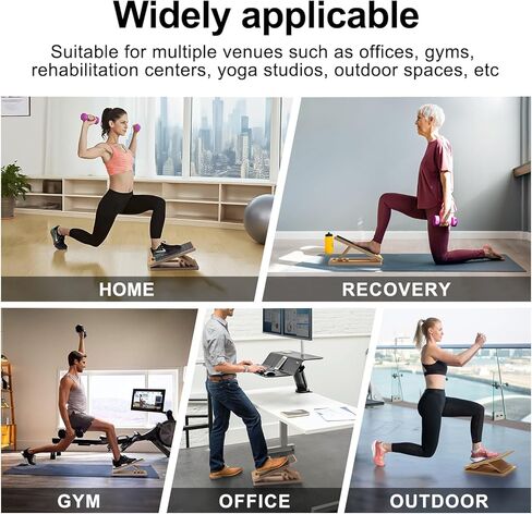 Adjustable Stretching Board, 4-Level Portable Calf Stretch Board for Exercise & Pilates, Supports up to 300lbs for Deep Squat, Heel & Ankle Workouts, Home Gym Fitness Equipment for All in Kuwait