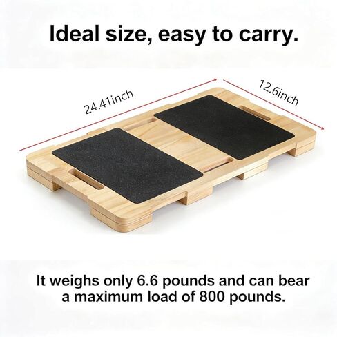 Wood Resistance Band Platform Base, Fitness Exercise Board Footplate for Home Gym Workout in Kuwait