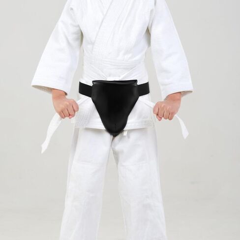 Mipcase Boxing Groin Protector Kids : Adjustable Groin Guard for Kids with Height of 110-149cm - Breathable Crotch Guard for Taekwondo Sparring, 10.41X7.47X3.73in (Black) in Saudi Arabia