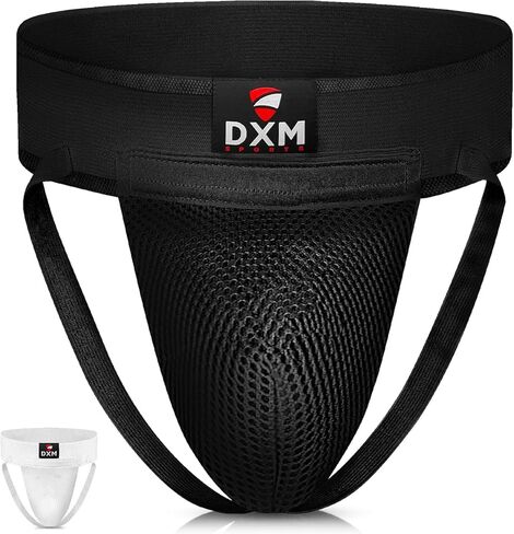 واقي منطقة الفخذ للملاكمة من DXM SPORTS للرجال - واقي منطقة الفخذ قابل للتعديل للكيك بوكسينغ، معدات السجال التايكوندو، الملاكمة التايلاندية، التدريب على الفنون القتالية in Kuwait