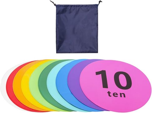 10x علامات مرقمة لبقع أرضية مسطحة لكرة القدم، علامات ساحة كرة القدم، مخاريط مسطحة لكرة السلة in Kuwait