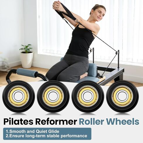 عجلات دوارة بديلة من Aero Pilates مقاس 32 مم POM ناعمة وهادئة الانزلاق 4 عبوات لآلة الإصلاح in Kuwait