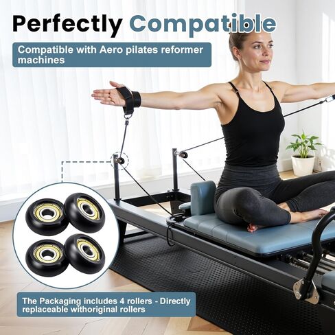 عجلات دوارة بديلة من Aero Pilates مقاس 32 مم POM ناعمة وهادئة الانزلاق 4 عبوات لآلة الإصلاح in Kuwait