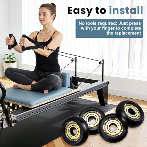 عجلات دوارة بديلة من Aero Pilates مقاس 32 مم POM ناعمة وهادئة الانزلاق 4 عبوات لآلة الإصلاح in Kuwait